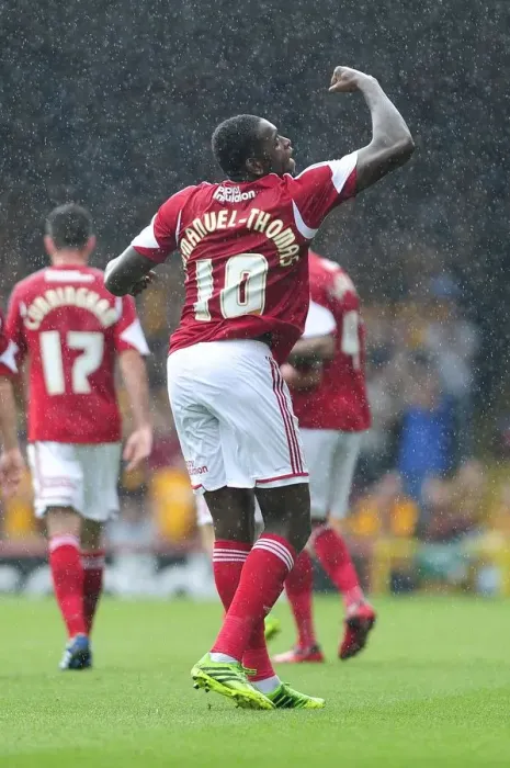 Framed Print : Jay Emmanuel-Thomas Scores the Opener: Bristol City vs. Bradford City, Sky Bet League One, 2013 - Dougie Allward / JMP Framed Print : Jay Emmanuel-Thomas Scores the Opener: Bristol City vs. Bradford City, Sky Bet League One, 2013 - Dougie Allward / JMP