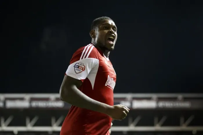 Framed Print : Jay Emmanuel-Thomas Scores the Opener: Bristol City's Victory Against Port Vale in Sky Bet League One, 2014 Framed Print : Jay Emmanuel-Thomas Scores the Opener: Bristol City's Victory Against Port Vale in Sky Bet League One, 2014