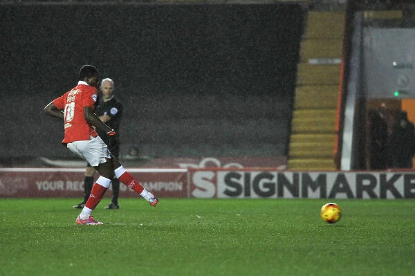 Jay Emmanuel-Thomas Scores Penalty for 2-0 Lead: Bristol City vs Yeovil Town, Ashton Gate, 2014