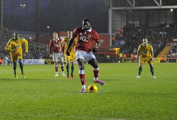 Jay Emmanuel-Thomas Scores Penalty for Bristol City Against Yeovil Town in Sky Bet League One
