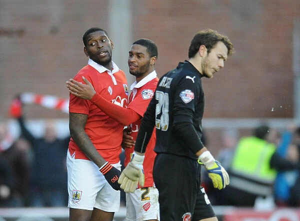 Jay Emmanuel-Thomas's Goal Ecstasy vs Chris Maxwell's Despair: A Moment from the Pitch - Bristol City vs Fleetwood Town, Sky Bet League One