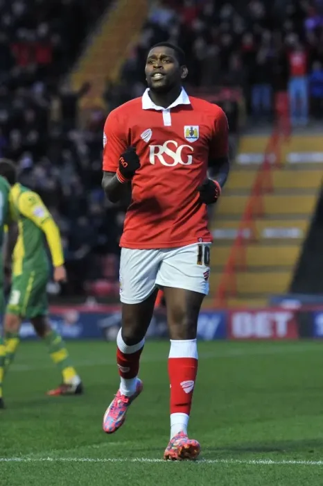 Framed Print : Jay Emmanuel-Thomas's Third: 3-0 Bristol City Thrashing Notts County (January 10, 2015)