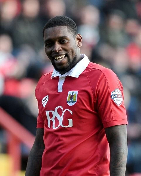 Jay Emmanuel-Thomas's Triumphant Laugh: A Moment of Joy in Bristol City's Sky Bet League One Victory over Notts County (10 / 01 / 2015)