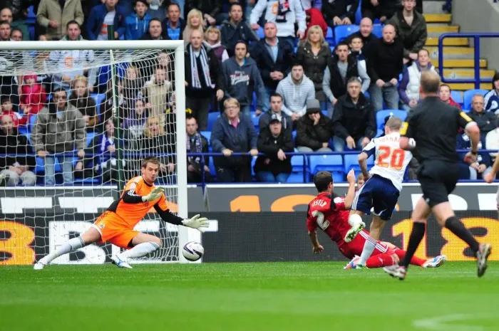 Framed Print : Jay Spearing Scores the Championship-Winning Goal: Bolton Wanderers vs. Bristol City (2010-12)