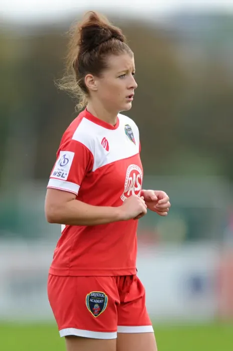 Framed Print : Jemma Rose in Action: Bristol Academy Women vs Manchester City Women, Womens Super League Match at SGS Wise Campus