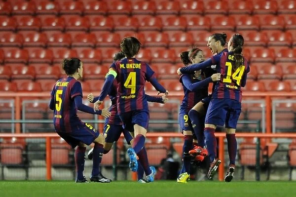 Jennifer Hermoso's Goal Celebration: FC Barcelona's Victory over Bristol City in Champions League