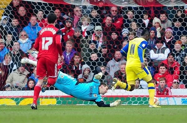 Jermaine Johnson Scores the Opener: Thrilling Moment from Bristol City vs Sheffield Wednesday, Npower Championship (April 1, 2013)