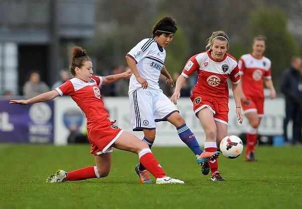 Ji So-Yun Outmaneuvers Jasmine Matthews: A Pivotal Moment in the FA WSL Match Between Bristol Academy and Chelsea Ladies
