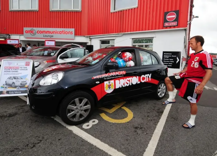 Framed Print : Jody Morris Fills Car with Soccer Balls at Bristol City FC Pre-Season Open Day