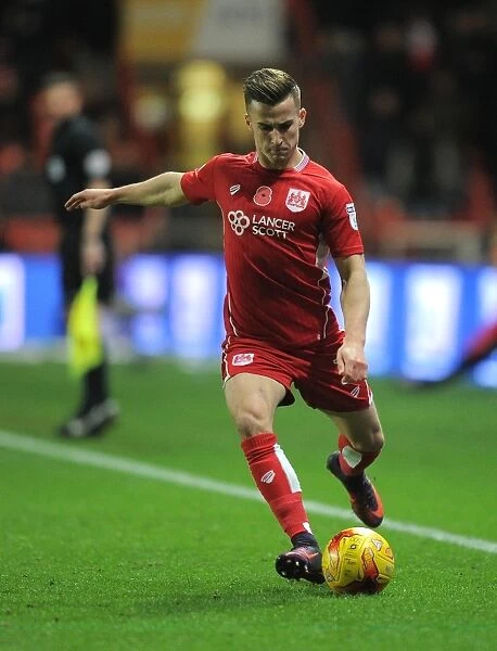 Joe Bryan in Action for Bristol City Against Brighton & Hove Albion, Sky Bet Championship