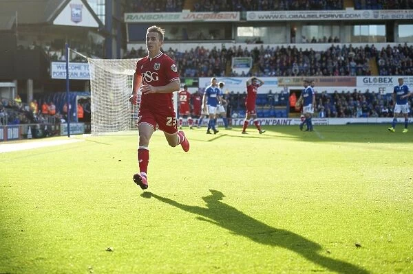 Joe Bryan of Bristol City in Action against Ipswich Town, Sky Bet Championship 2015