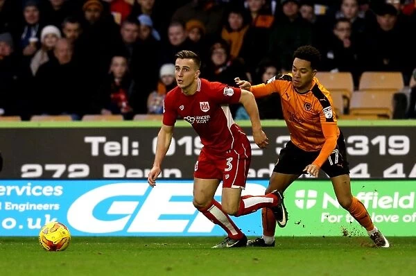 Joe Bryan Outsmarts Helder Costa: A Pivotal Moment from the Sky Bet Championship Clash between Wolverhampton Wanderers and Bristol City (December 2016)