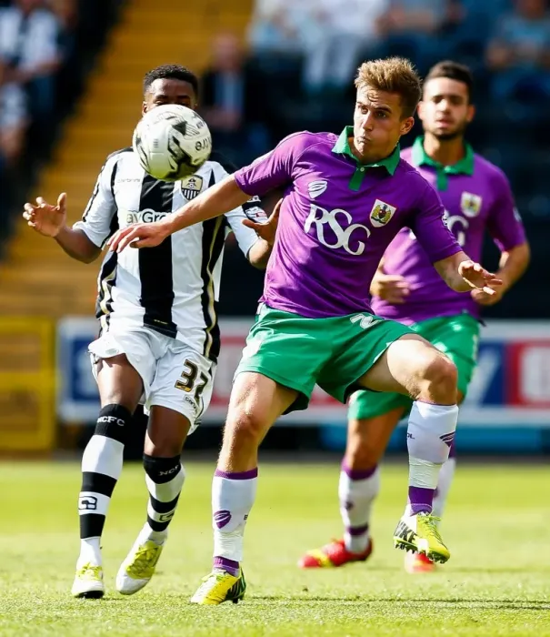 Framed Print : Joe Bryan vs Reece Brown: Intense Moment in Notts County vs Bristol City Football Match, 2014 Framed Print : Joe Bryan vs Reece Brown: Intense Moment in Notts County vs Bristol City Football Match, 2014