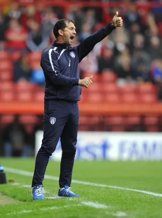 Framed Print : Joe Dunne Leads Colchester United at Ashton Gate: September 2013 (Bristol City vs Colchester United) - Football Manager's Determination at Bristol City's Ashton Gate Framed Print : Joe Dunne Leads Colchester United at Ashton Gate: September 2013 (Bristol City vs Colchester United) - Football Manager's Determination at Bristol City's Ashton Gate