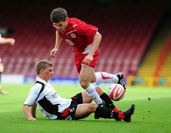 Joe Edwards in Action for Bristol City against Bournemouth Reserves