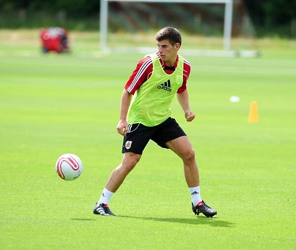 Joe Edwards of Bristol City: Deep in Concentration during Pre-Season Training