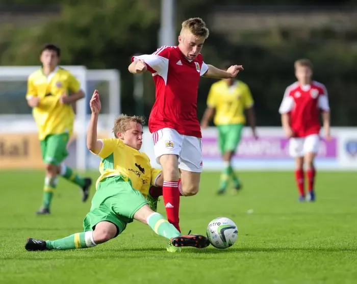Framed Print : Joe Morrell in Action: Bristol City U18s vs Sheffield United Framed Print : Joe Morrell in Action: Bristol City U18s vs Sheffield United