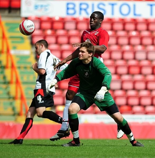 John Akinde in Action for Bristol City Against Bournemouth Reserves