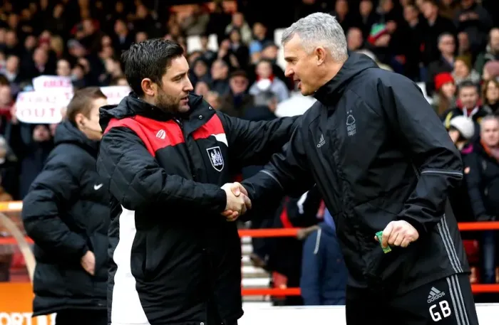 Framed Print : Johnson and Brazil Share a Handshake at The City Ground - Nottingham Forest vs. Bristol City, 2017 Framed Print : Johnson and Brazil Share a Handshake at The City Ground - Nottingham Forest vs. Bristol City, 2017