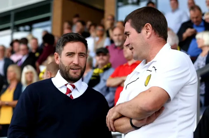 Framed Print : Johnson and Clough Pre-Match Chat: Burton Albion vs. Bristol City, Sky Bet Championship (August 13, 2016) Framed Print : Johnson and Clough Pre-Match Chat: Burton Albion vs. Bristol City, Sky Bet Championship (August 13, 2016)