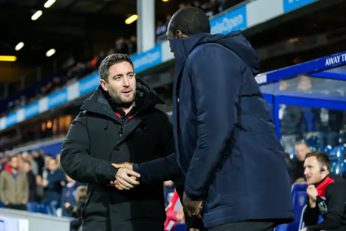 Framed Print : Johnson and Hasselbaink: A Meeting of the Minds at Loftus Road (QPR v Bristol City, 18 / 10 / 2016)