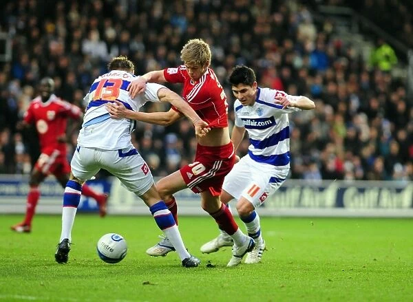 Jon Stead Foul by Kaspars Gorkss: QPR vs. Bristol City (Championship, 03 / 01 / 2011)