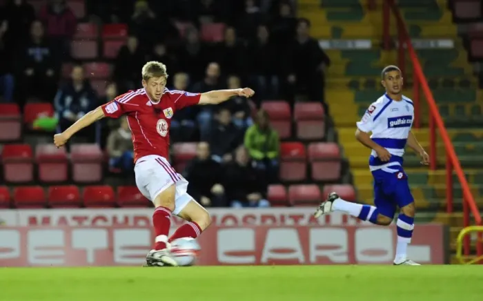 Framed Print : Jon Stead Scores: Bristol City's Victory Moment Against QPR in Npower Championship (22 / 10 / 2010) Framed Print : Jon Stead Scores: Bristol City's Victory Moment Against QPR in Npower Championship (22 / 10 / 2010)