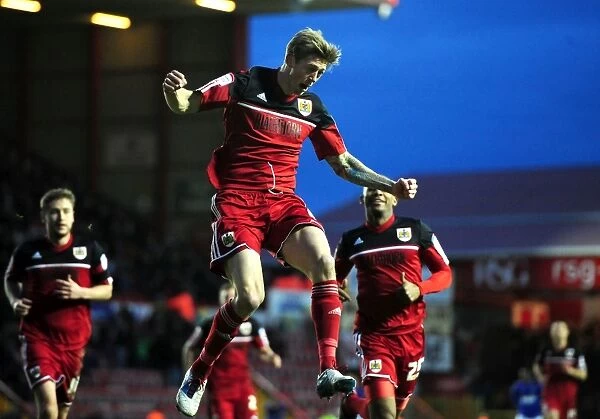 Jon Stead Scores the Dramatic Winning Goal for Bristol City Against Ipswich Town in Championship Match, January 2013