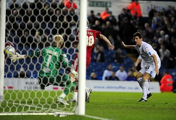 Jon Stead Scores at the Near Post: A Moment to Remember in Leeds United vs. Bristol City Championship Match, November 13, 2010