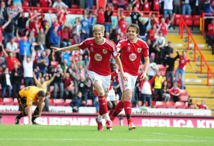 Framed Print : Jon Stead Scores Opening Goal: Bristol City vs. Hull City, Championship Match, May 2011 (Ashton Gate Stadium) Framed Print : Jon Stead Scores Opening Goal: Bristol City vs. Hull City, Championship Match, May 2011 (Ashton Gate Stadium)