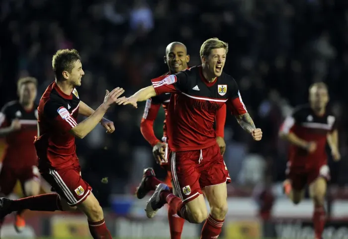 Framed Print : Jon Stead's Game-Winning Goal: Bristol City Triumphs Over Ipswich Town in Championship Match, January 2013