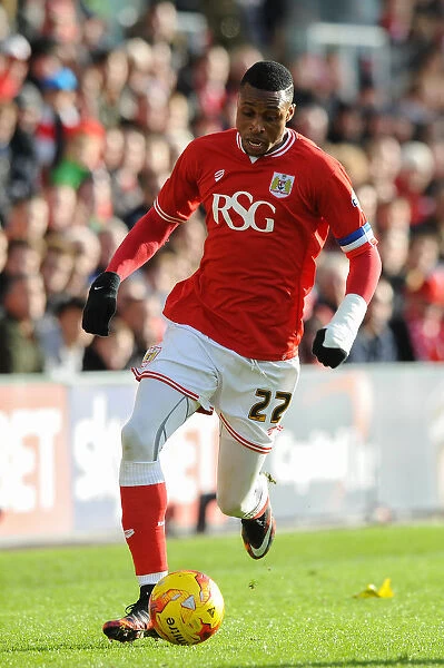 Jonathan Kodjia in Action for Bristol City against Hull City, 2015
