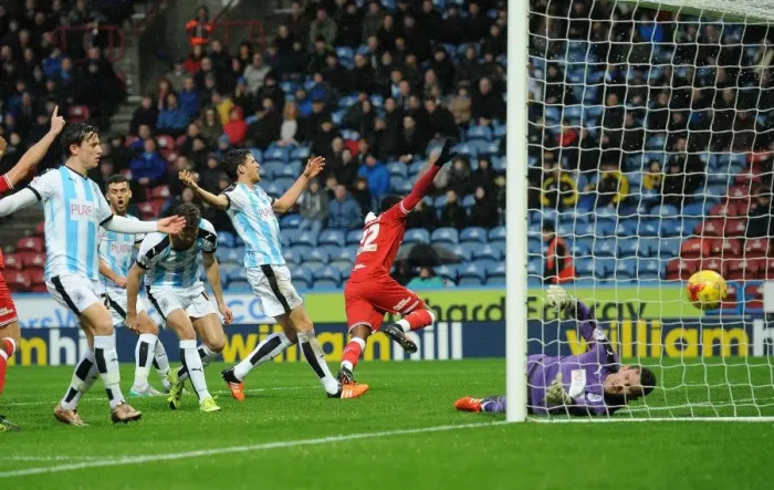 Framed Print : Jonathan Kodjia Scores First Goal: Huddersfield Town vs. Bristol City, Sky Bet Championship (December 12, 2015) Framed Print : Jonathan Kodjia Scores First Goal: Huddersfield Town vs. Bristol City, Sky Bet Championship (December 12, 2015)