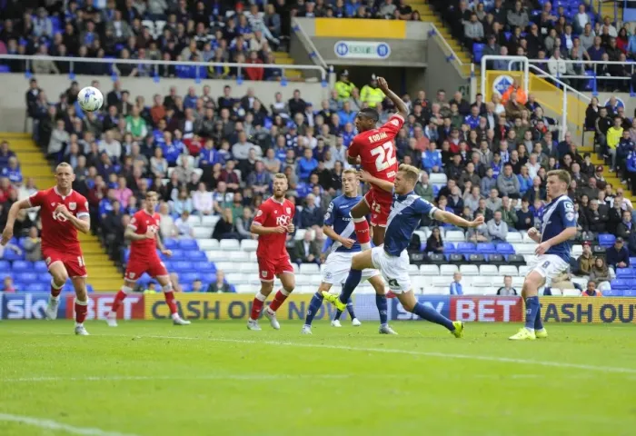 Framed Print : Jonathan Kodjia Scores His Second: Brilliant Moment at St. Andrews, 12 September 2015 (Birmingham City vs. Bristol City, Sky Bet Championship)