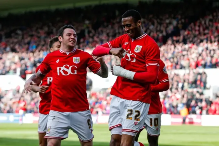 Framed Print : Jonathan Kodjia's Dramatic Hat-trick: 3-0 for Bristol City vs. Huddersfield Town