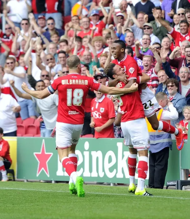 Framed Print : Jonathan Kodjia's Epic Goal Celebration: A Thrilling Moment at Ashton Gate (Bristol City vs Brentford) Framed Print : Jonathan Kodjia's Epic Goal Celebration: A Thrilling Moment at Ashton Gate (Bristol City vs Brentford)