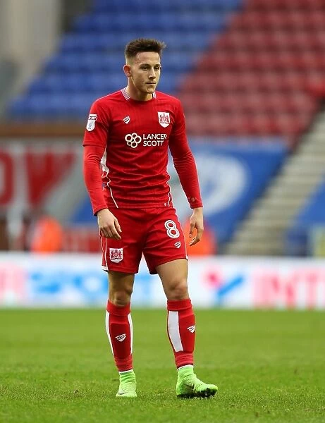 Josh Brownhill of Bristol City in Action against Wigan Athletic, Sky Bet Championship, 11 March 2017