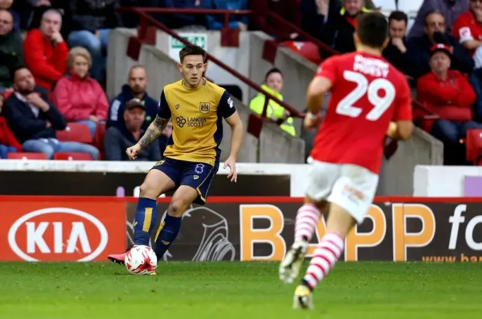 Framed Print : Josh Brownhill Charges Forward: Barnsley vs. Bristol City Championship Clash, October 2016 Framed Print : Josh Brownhill Charges Forward: Barnsley vs. Bristol City Championship Clash, October 2016