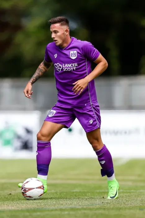 Framed Print : Josh Brownhill in Pre-season Action: Guernsey FC vs. Bristol City, 2017