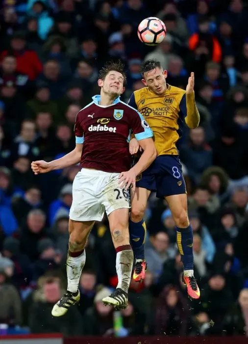 Framed Print : Josh Brownhill vs James Tarkowski: Intense Battle at Turf Moor during Burnley vs Bristol City FA Cup Clash Framed Print : Josh Brownhill vs James Tarkowski: Intense Battle at Turf Moor during Burnley vs Bristol City FA Cup Clash