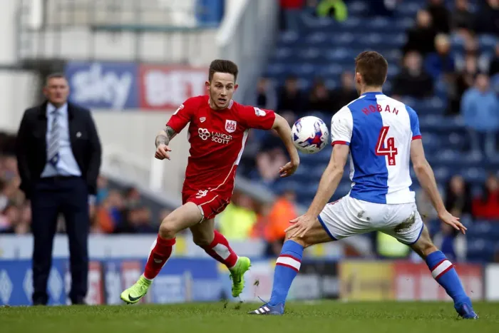 Framed Print : Josh Brownhill vs Tommie Hoban: Clash at Ewood Park - Bristol City vs Blackburn Rovers, Sky Bet Championship Framed Print : Josh Brownhill vs Tommie Hoban: Clash at Ewood Park - Bristol City vs Blackburn Rovers, Sky Bet Championship