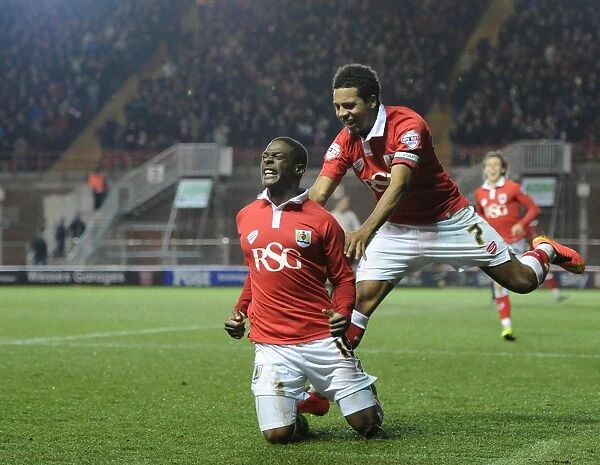 Jubilant Goal Celebration: Agard and Smith, Bristol City's Victory Moment vs. Peterborough United (2015)