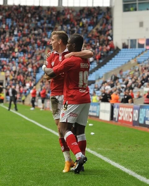 Jubilant Moment: Kieran Agard and Bristol City Team Celebrate Victory Against Coventry City