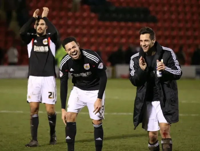 Framed Print : Jubilant Victory: Bristol City Celebrates Win Against Leyton Orient in Sky Bet League One, 2014 Framed Print : Jubilant Victory: Bristol City Celebrates Win Against Leyton Orient in Sky Bet League One, 2014