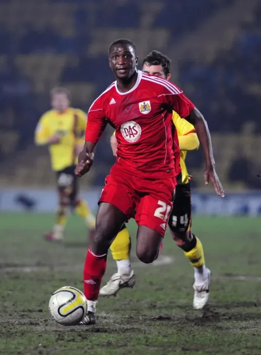 Framed Print : Kalifa Cisse in Action: Watford vs. Bristol City Championship Clash at Vicarage Road Stadium (22 / 02 / 2011) Framed Print : Kalifa Cisse in Action: Watford vs. Bristol City Championship Clash at Vicarage Road Stadium (22 / 02 / 2011)