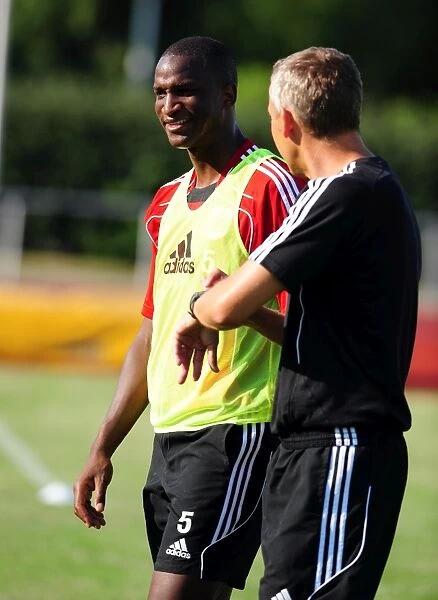 Kalifa Cisse with Bristol City Assistant Manager, Keith Millen
