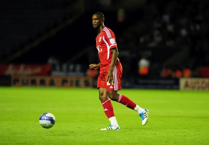 Framed Print : Kalifa Cisse of Bristol City Faces Off Against Leicester City in Championship Match, August 2011 Framed Print : Kalifa Cisse of Bristol City Faces Off Against Leicester City in Championship Match, August 2011
