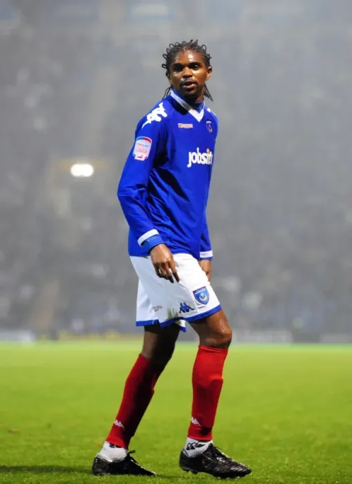 Framed Print : Kanu in Action: Portsmouth vs. Bristol City Championship Clash at Fratton Park (September 2010) Framed Print : Kanu in Action: Portsmouth vs. Bristol City Championship Clash at Fratton Park (September 2010)