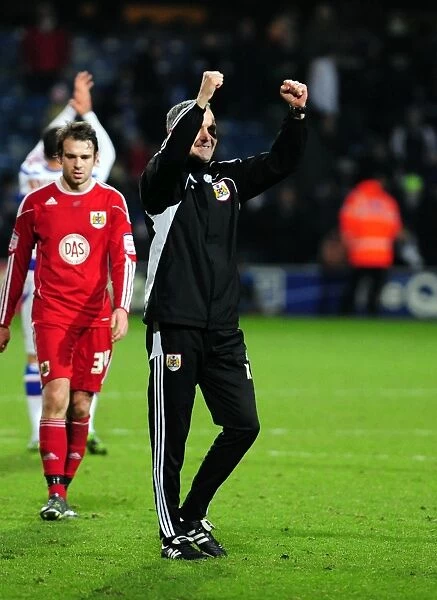 Keith Milen Celebrates Championship Victory: QPR vs. Bristol City, 03.01.2011