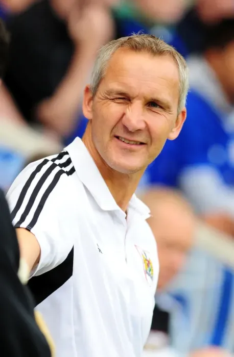 Framed Print : Keith Milen, Manager of Bristol City, at Leicester City Championship Match on August 6, 2011